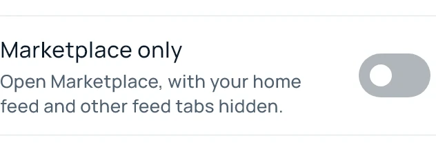 Still Social Facebook Marketplace only setting