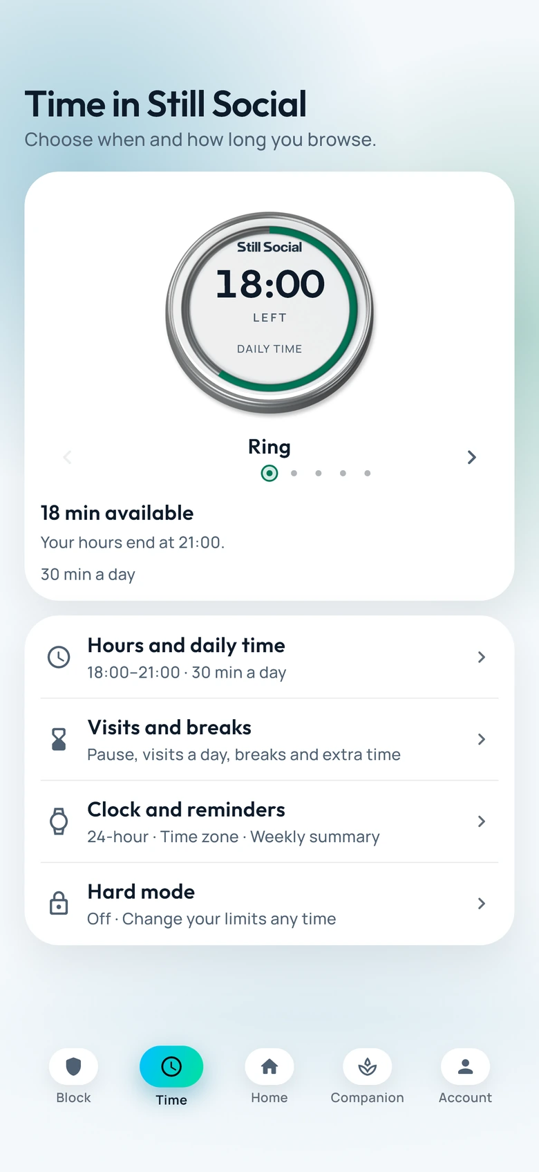 Still Social daily browsing time and opening hours