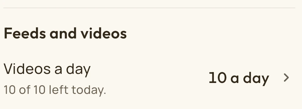 Still Social TikTok daily video allowance